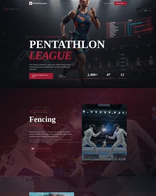 Pentathlon - Elite Multisport Landing Page Template