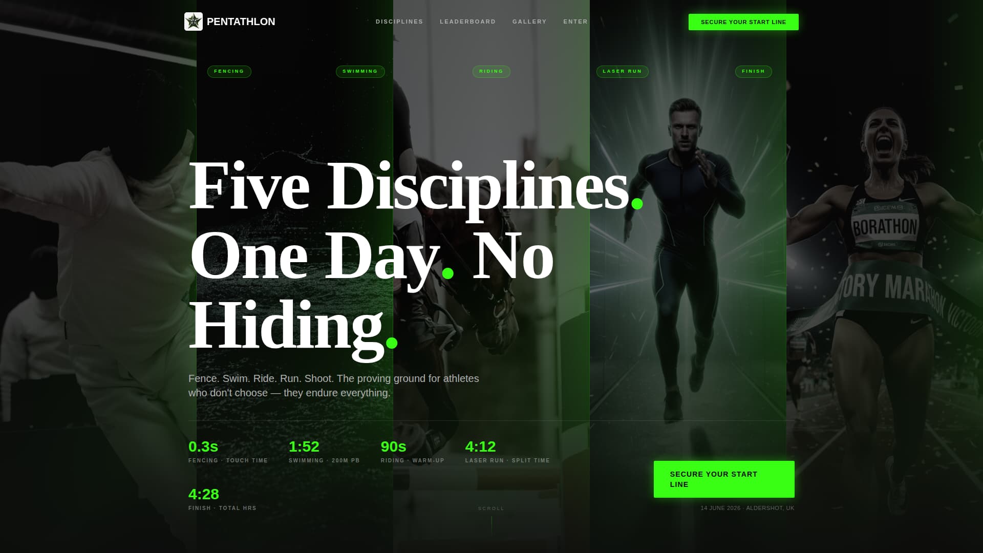 Pentathlon - Electrifying Multisport Landing Page Template