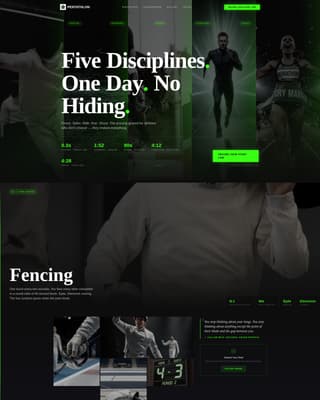 Pentathlon - Electrifying Multisport Landing Page Template