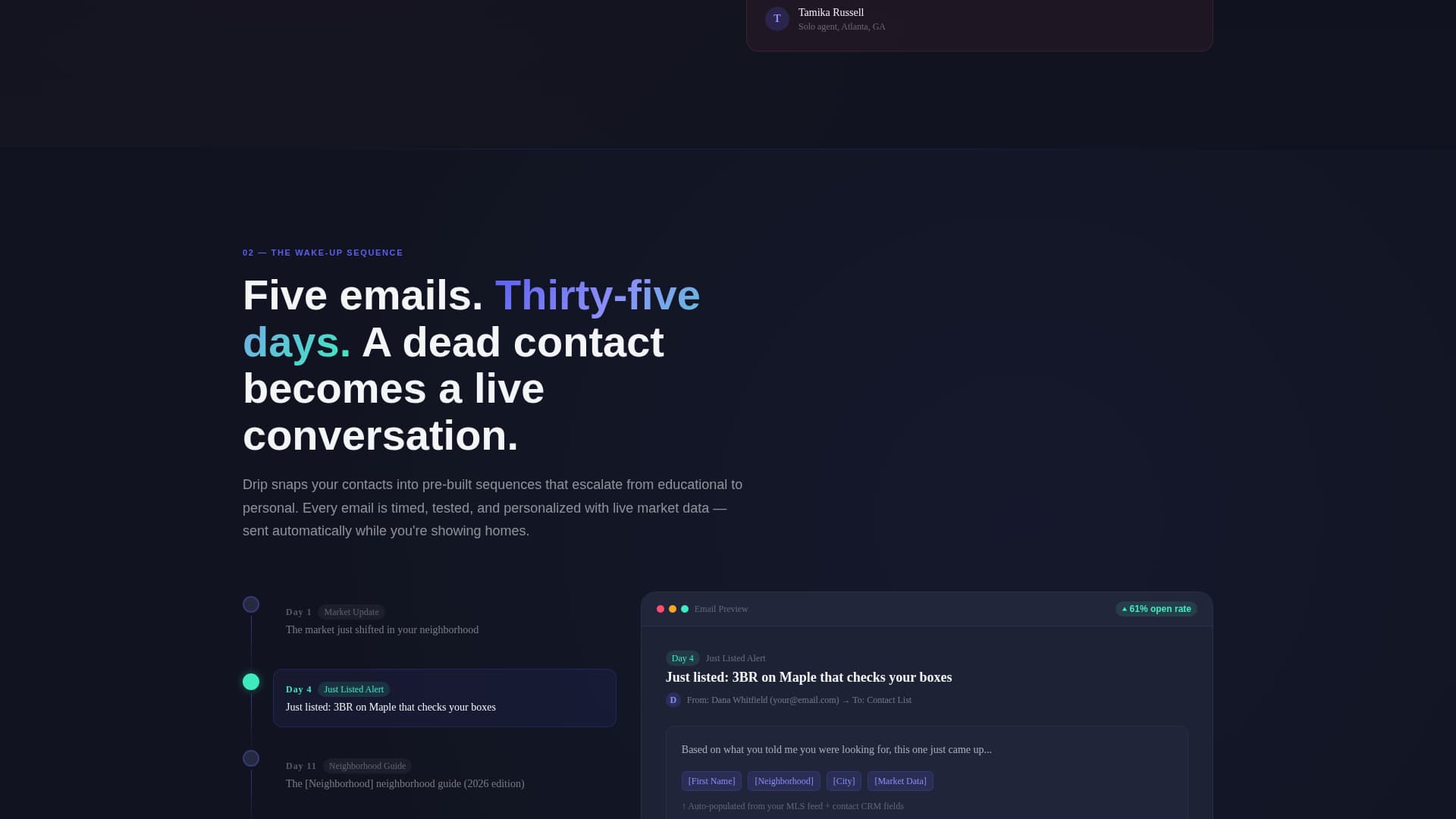 Drip - Automated Realestate Landing Page Template