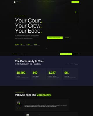 Dink - Electrifying Pickleball Landing Page Template