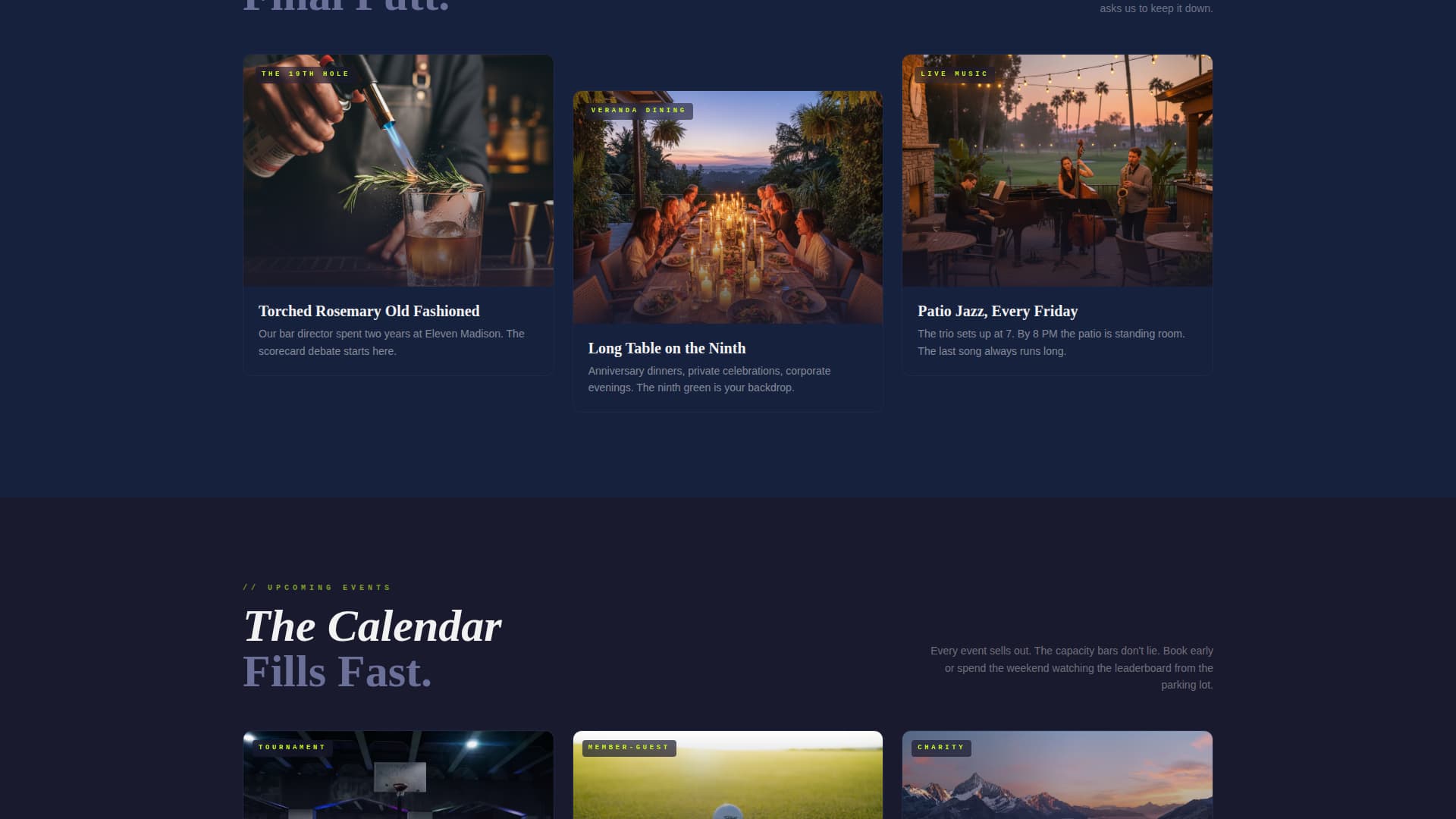 Fairway - Exclusive Golfclub Landing Page Template