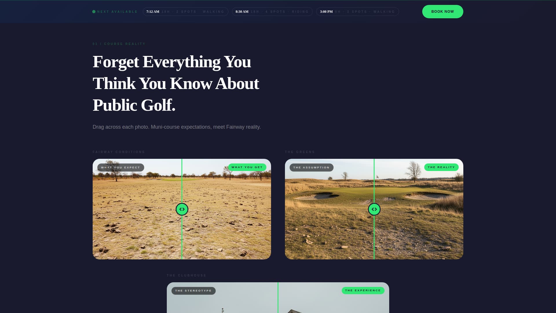 Fairway - Dynamic Golf Landing Page Template