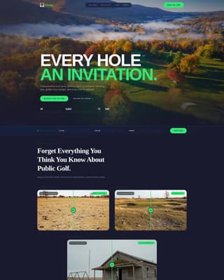 Fairway - Dynamic Golf Landing Page Template