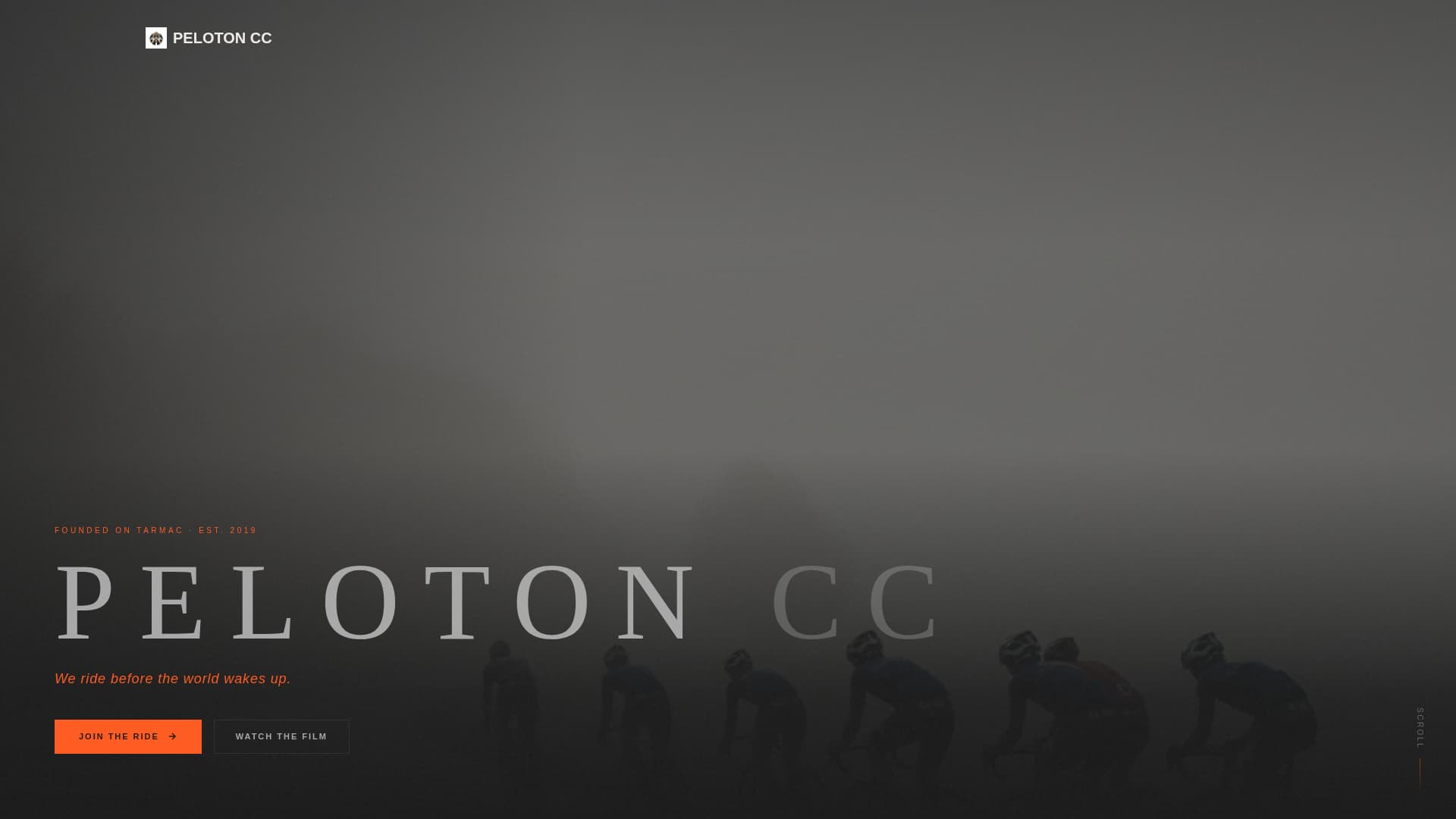 Peloton - Immersive Roadcycling Landing Page Template
