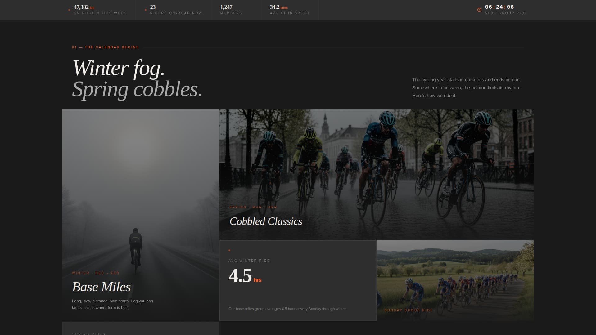 Peloton - Immersive Roadcycling Landing Page Template