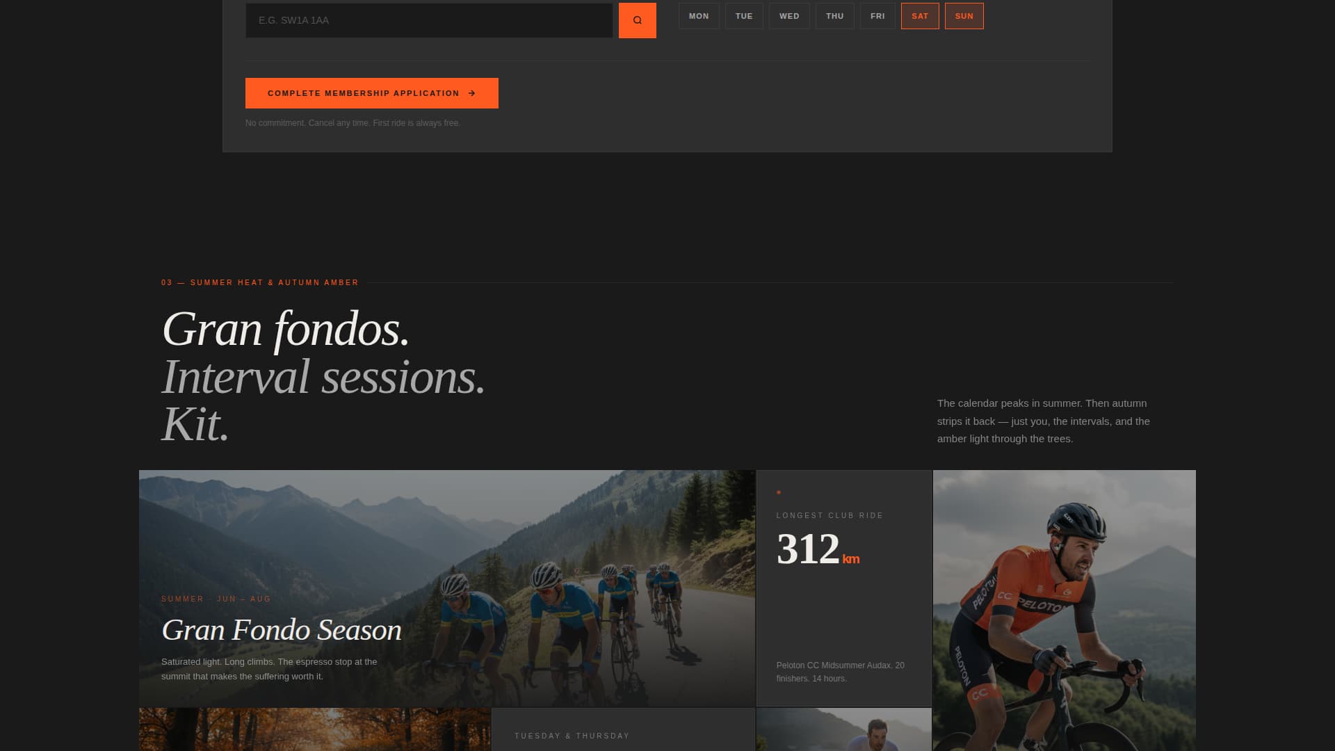 Peloton - Immersive Roadcycling Landing Page Template