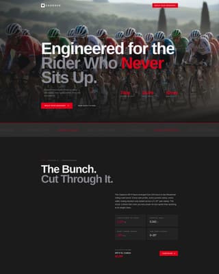 Pedal — Unstoppable Road Cycling Landing Page Template