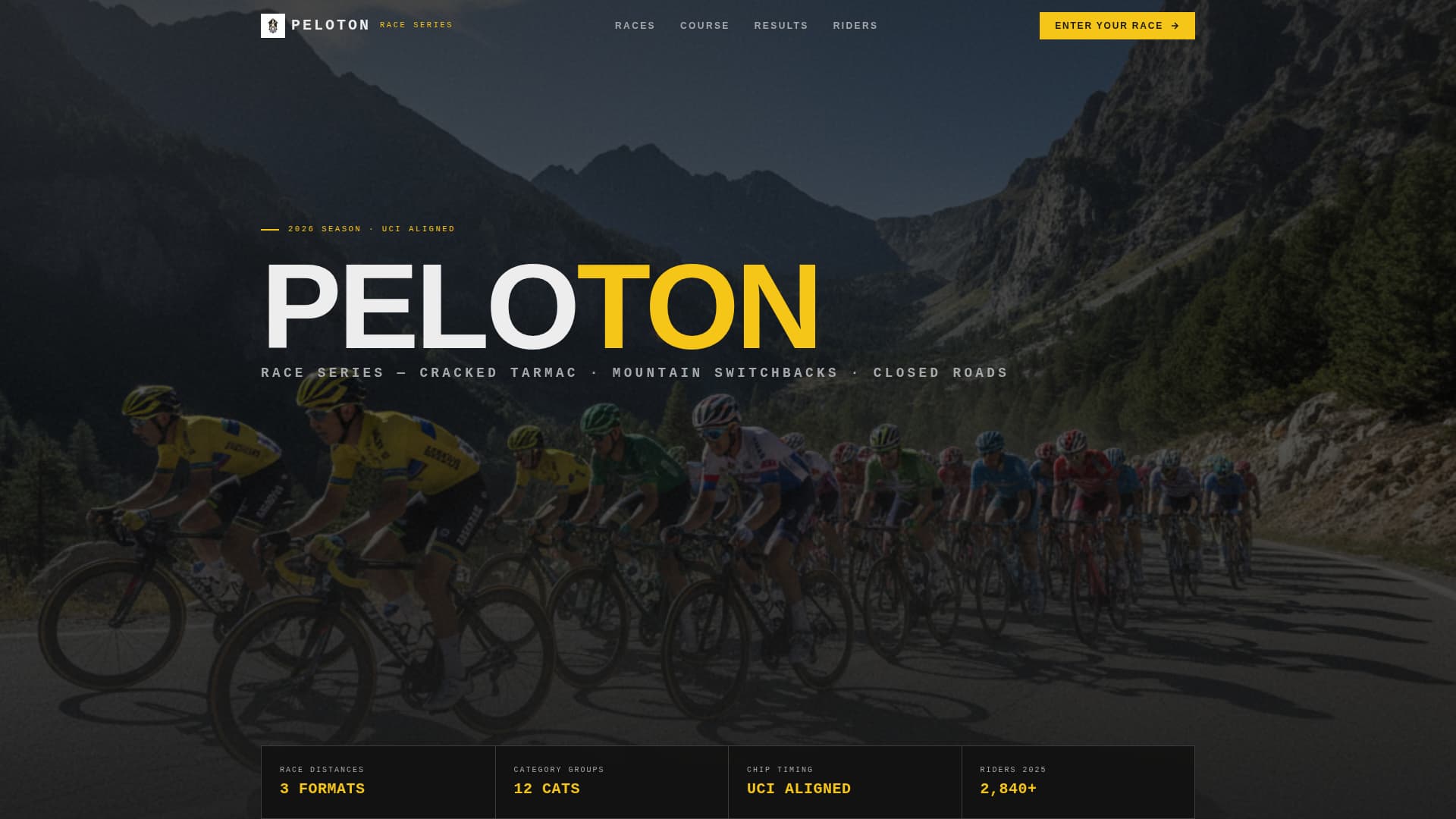 Peloton - Highoctane Cycling Landing Page Template