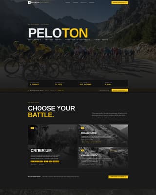Peloton - Highoctane Cycling Landing Page Template