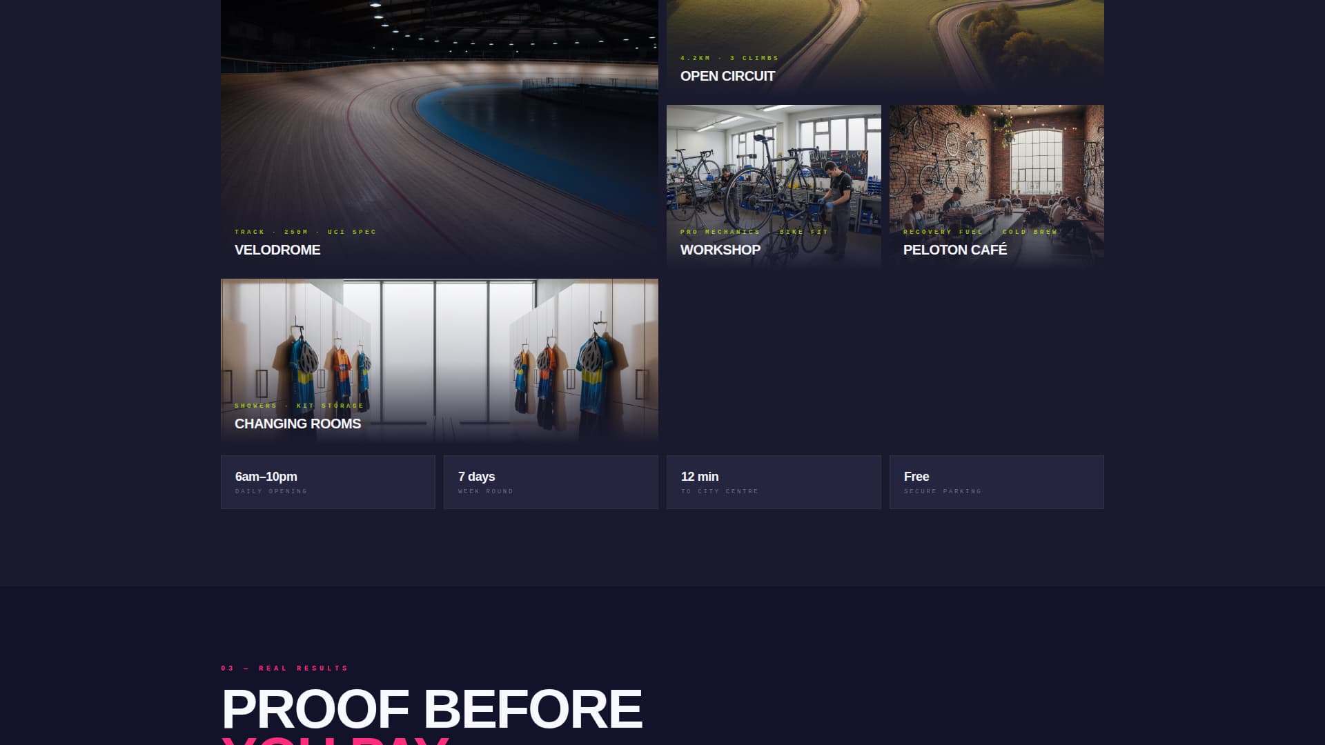 Peloton - Highvelocity Velodrome Landing Page Template