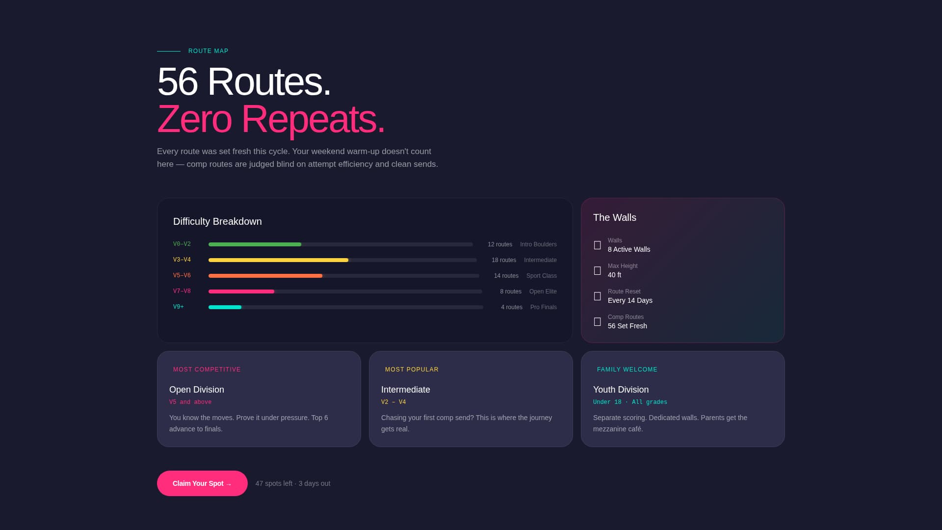 Climbfest - Electric Competition Landing Page Template