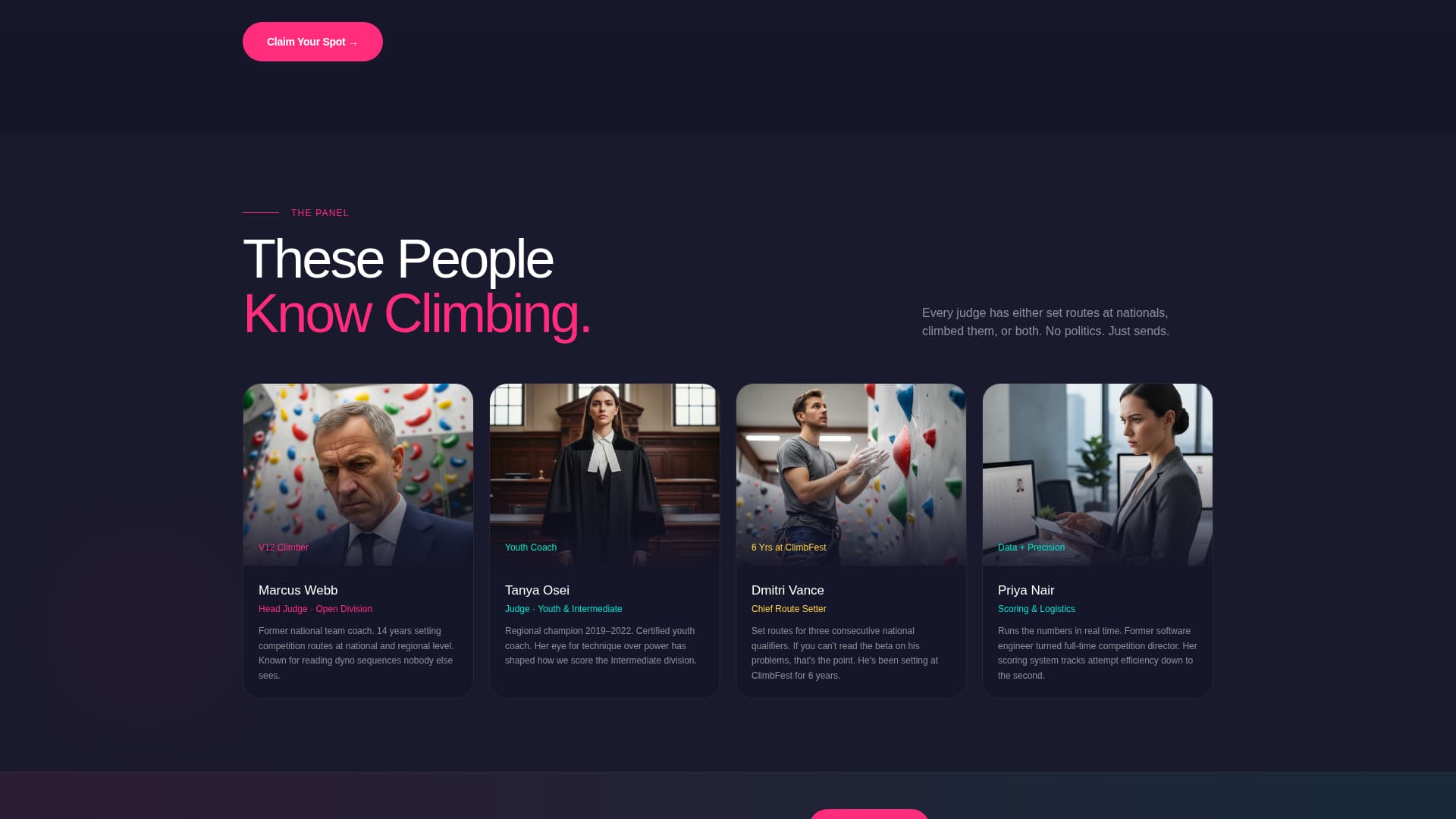 Climbfest - Electric Competition Landing Page Template