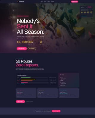 Climbfest - Electric Competition Landing Page Template
