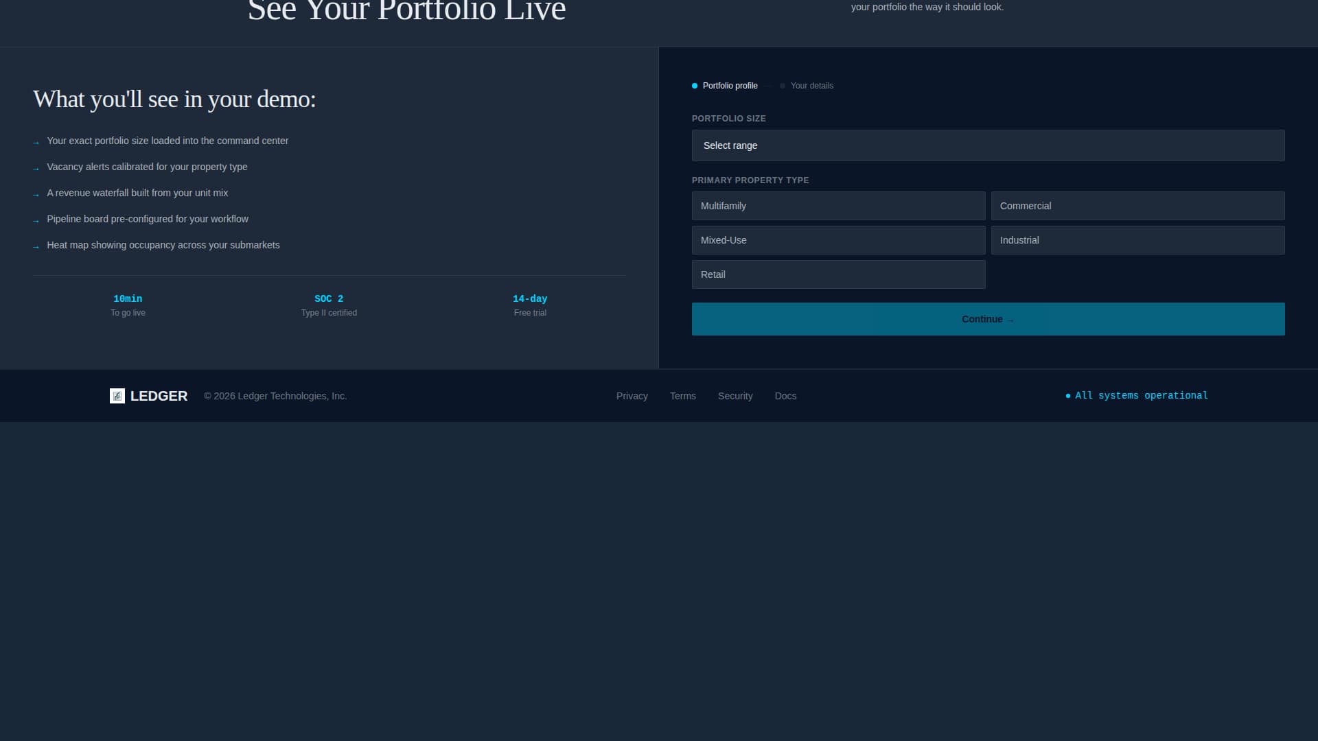 Ledger - Powerful Real Estate Inventory Landing Page Template