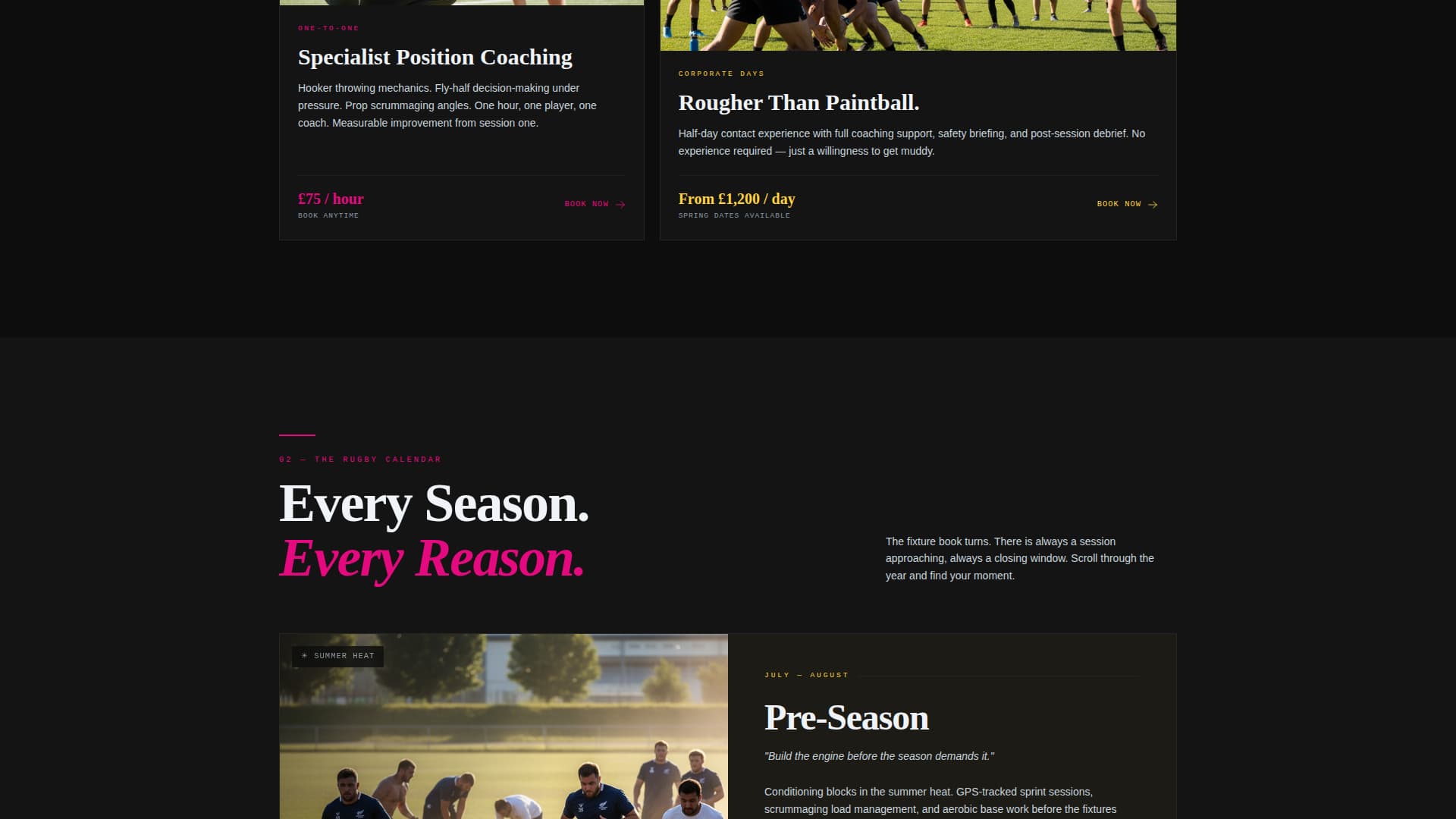 Ruck - Electrifying Rugbyacademy Landing Page Template