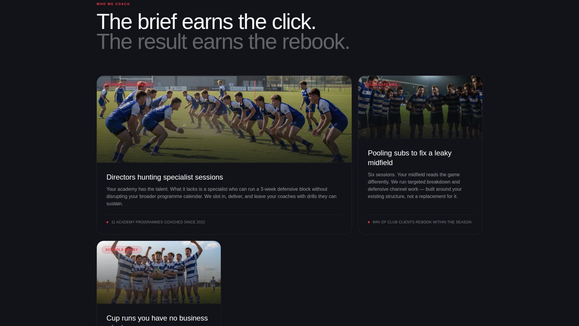 Scrum - Highimpact Rugby Landing Page Template