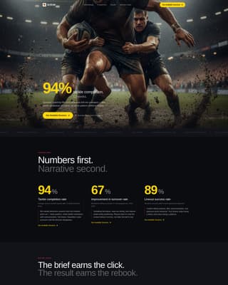 Scrum - Highimpact Rugby Landing Page Template