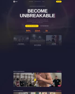 Ruck - Unbreakable Rugby Landing Page Template