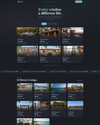 Listing - Iridescent Realestate Landing Page Template