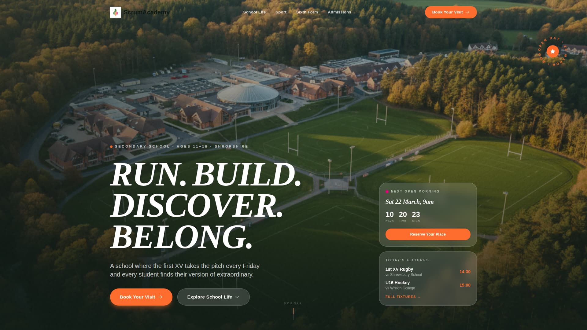 Scrum - Dynamic Rugby Landing Page Template