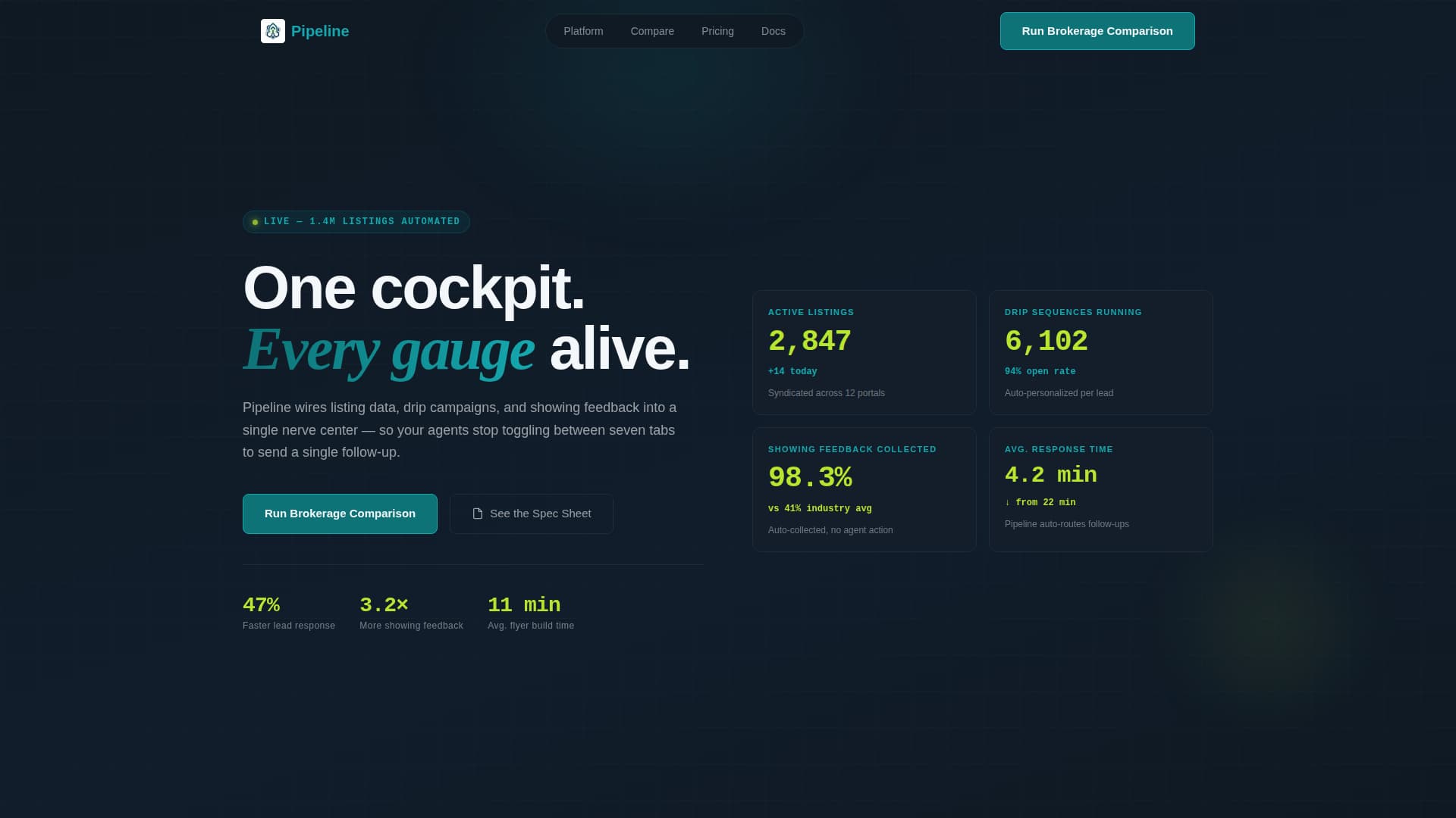 Pipeline - Powerful Realestateautomation Landing Page Template