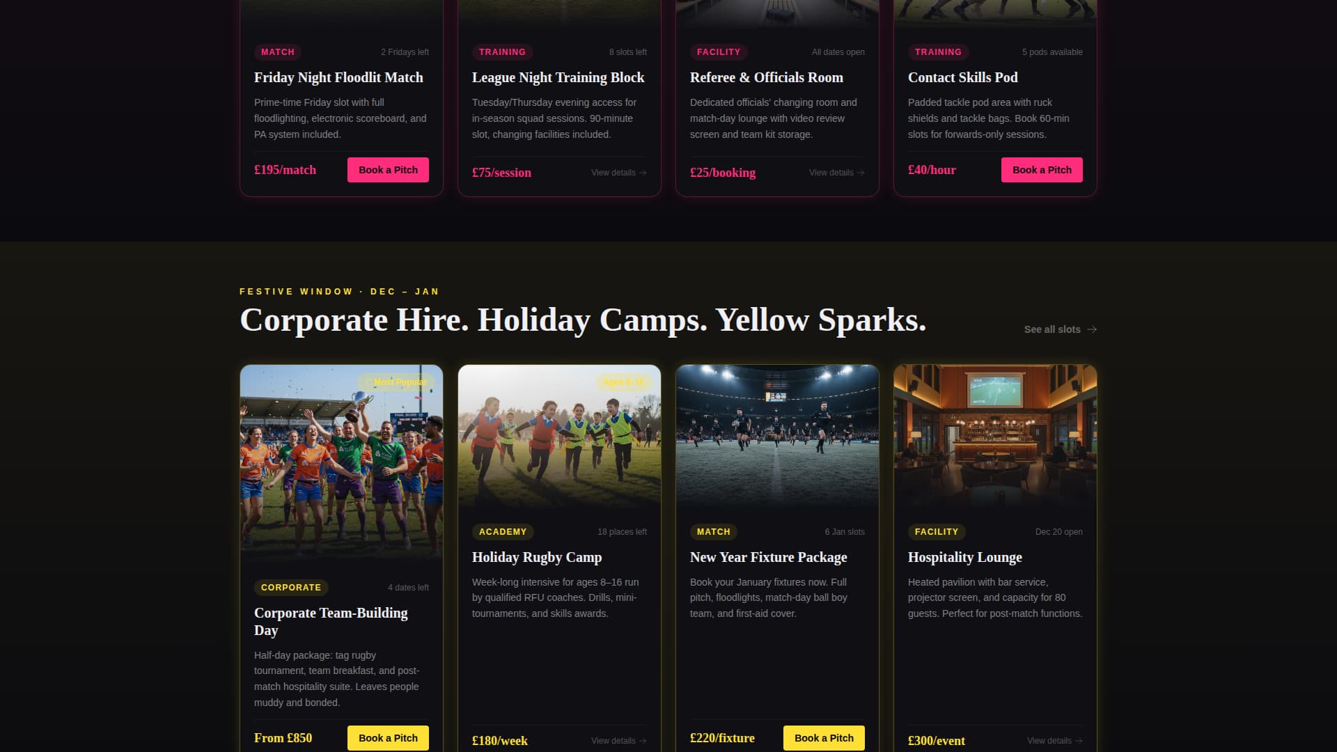 Scrum - Electric Rugby Landing Page Template