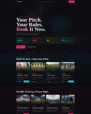 Scrum - Electric Rugby Landing Page Template