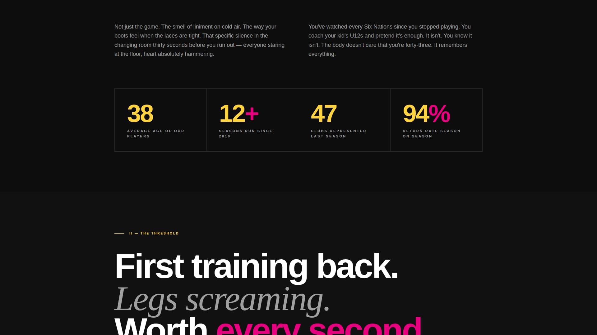Ruck - Highimpact Rugby Landing Page Template