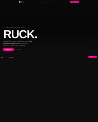 Ruck - Highimpact Rugby Landing Page Template