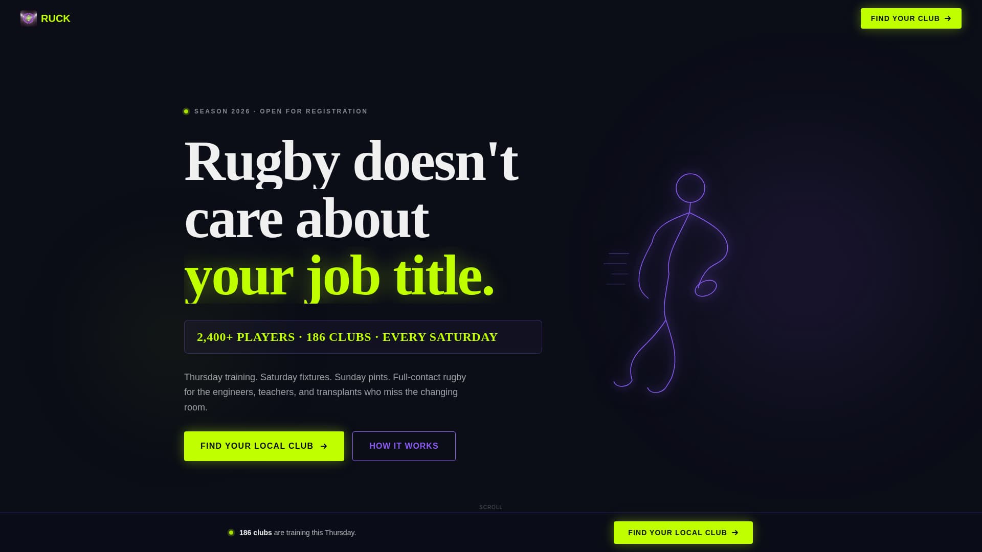 Maul — Aggressive Rugby League Landing Page Template
