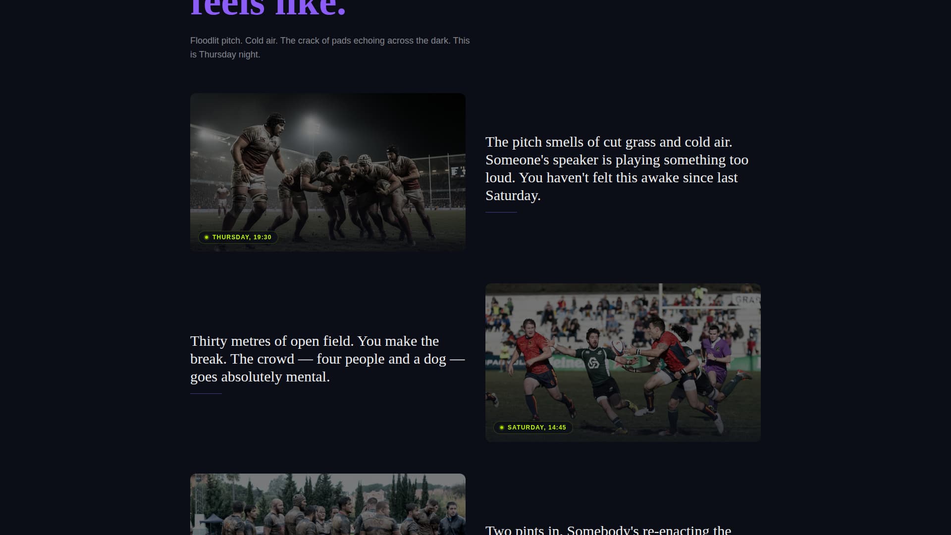 Maul — Aggressive Rugby League Landing Page Template