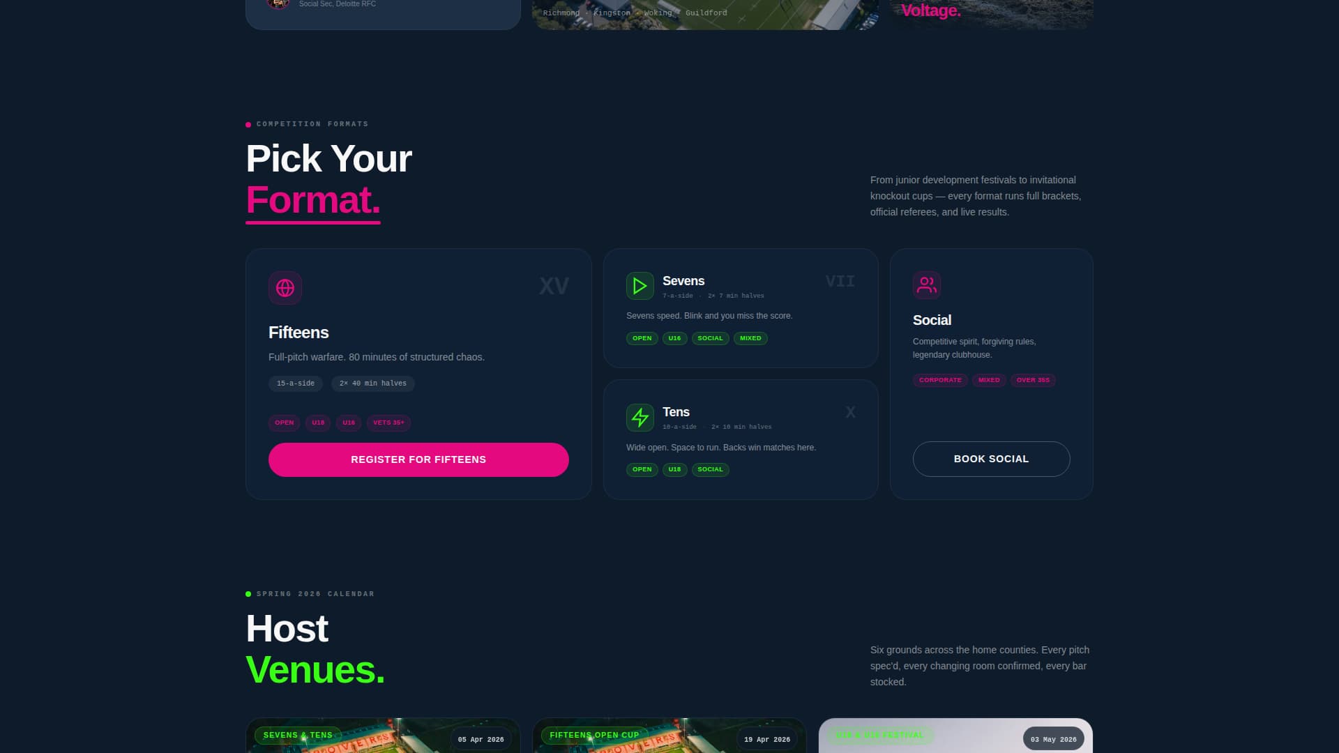 Scrum - Electrifying Rugby Landing Page Template