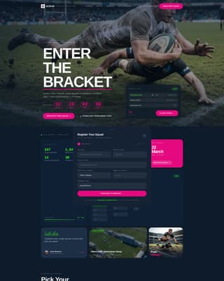 Scrum - Electrifying Rugby Landing Page Template
