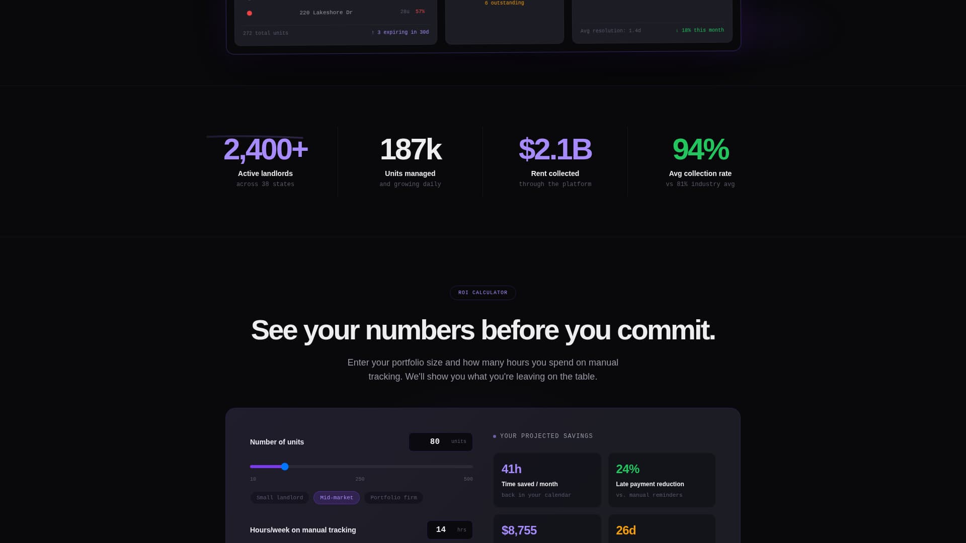 Ledger - Powerful Propertymanagement Landing Page Template