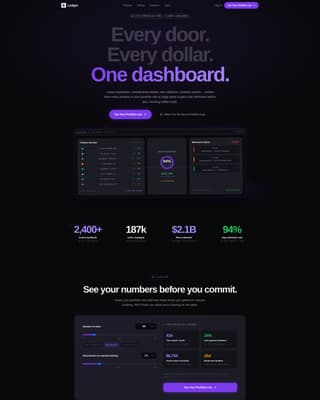 Ledger - Powerful Propertymanagement Landing Page Template