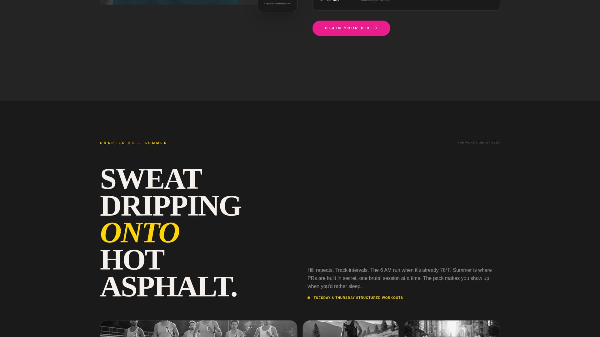 Stride - Highvoltage Runningclub Landing Page Template