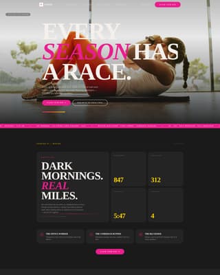 Stride - Highvoltage Runningclub Landing Page Template
