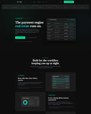 Ledger - Powerful Real Estate Payment Landing Page Template