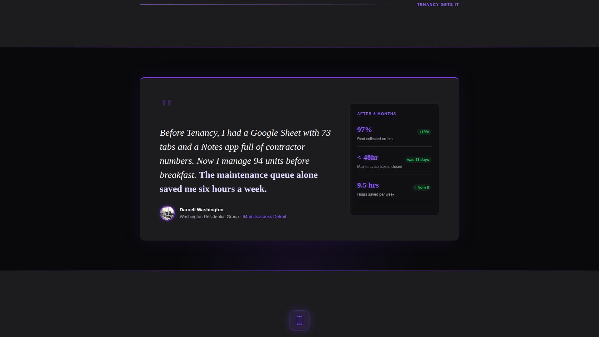 Tenancy - Powerful Propertymanagement Landing Page Template