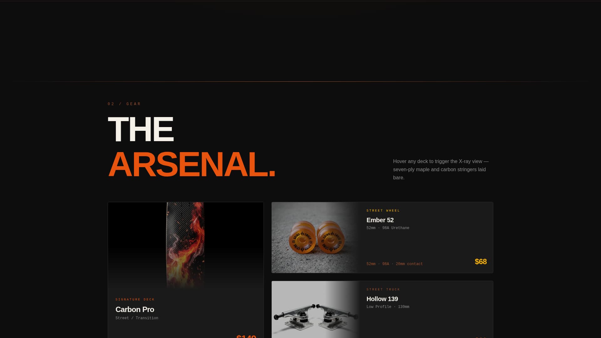 Grind - Futuristic Skateboarding Landing Page Template