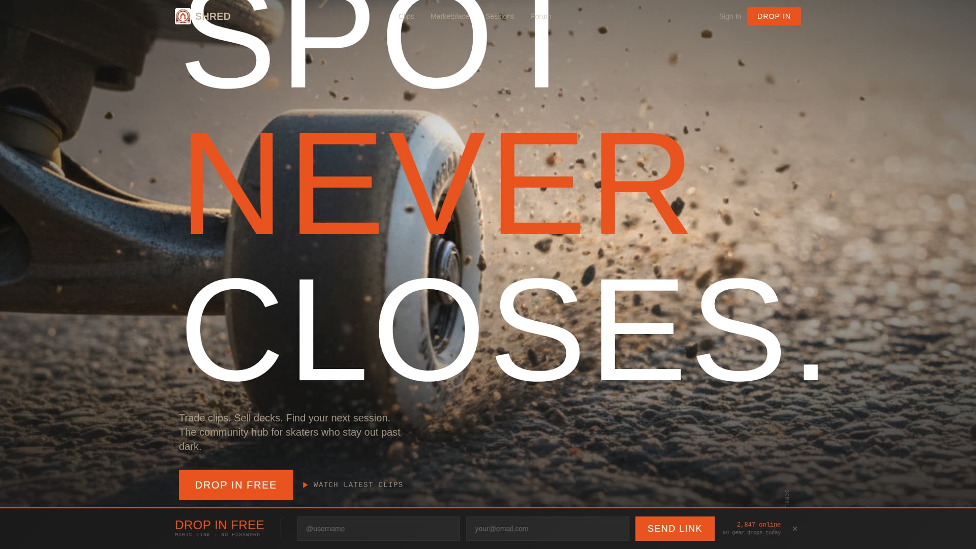 Shred - Highoctane Skateboarding Landing Page Template
