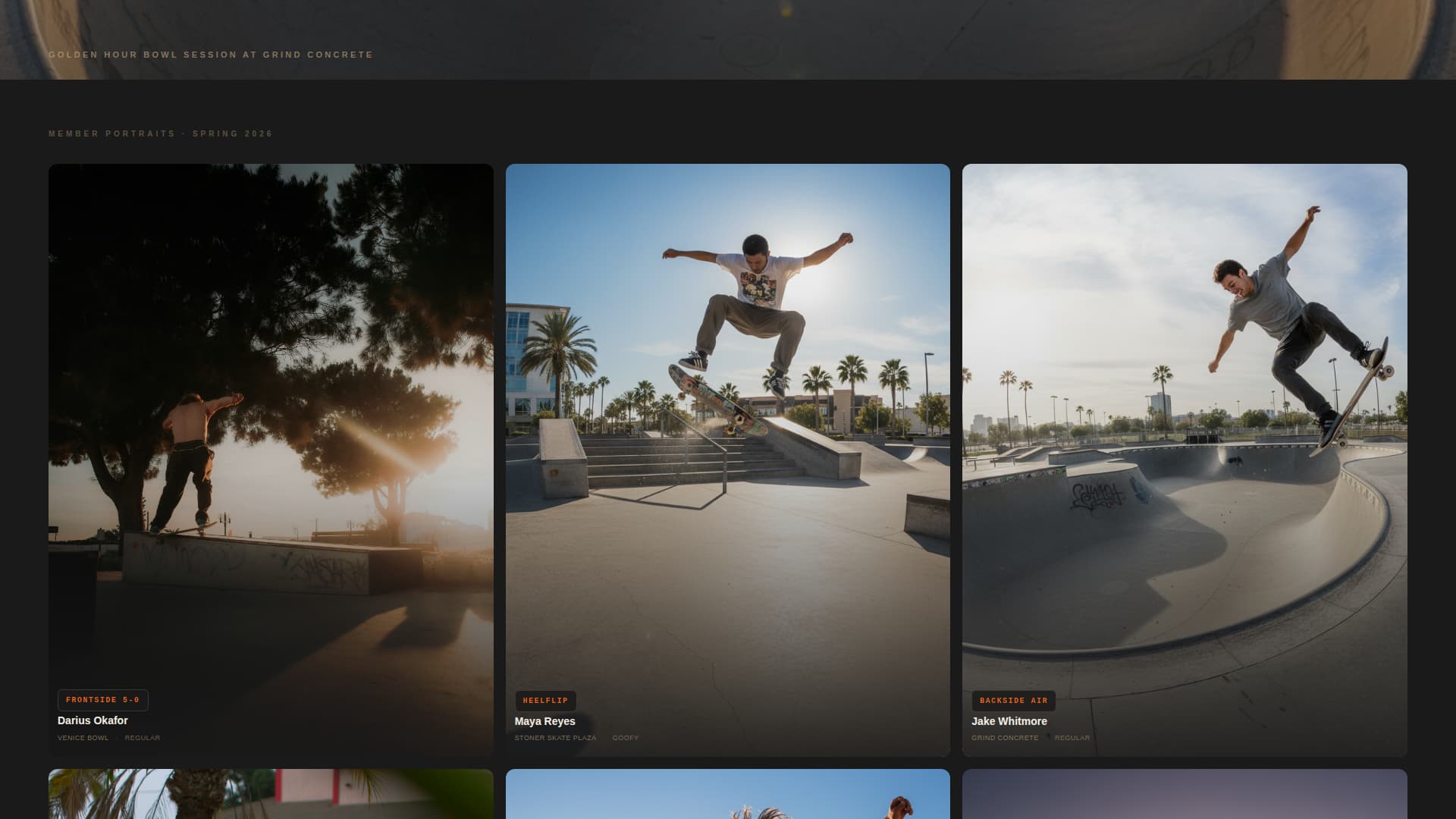 Grind - Immersive Skateboarding Landing Page Template