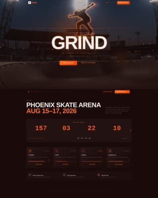 Kickflip — Adrenaline Action Skateboarding Landing Page Template