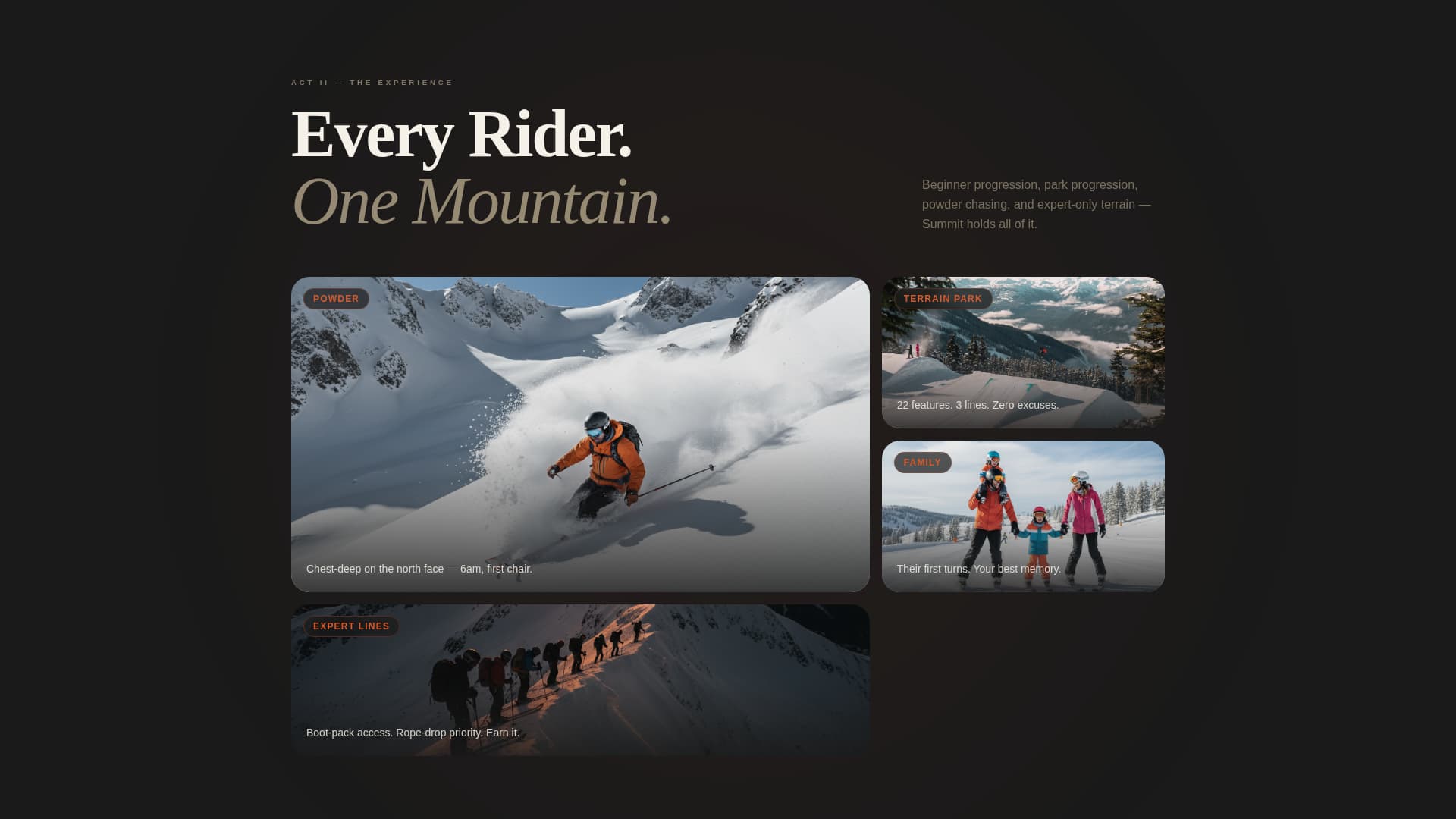 Summit - Thrilling Ski Resort Landing Page Template