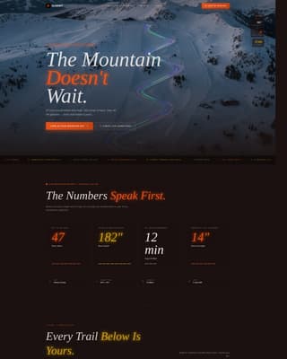 Summit - Electrifying Ski Resort Landing Page Template