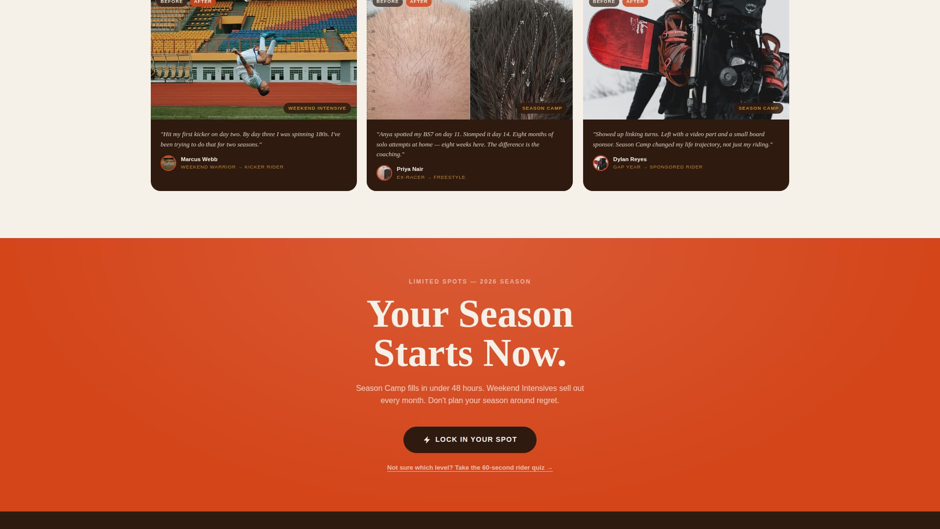 Shred - Explosive Snowboarding Landing Page Template