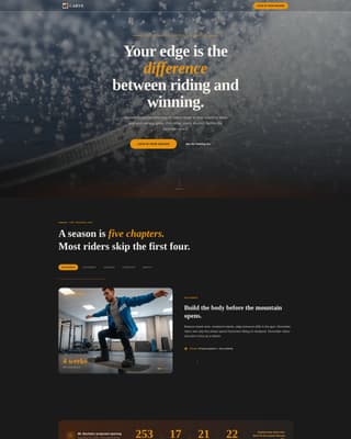 Carve - Elite Snowboarding Landing Page Template