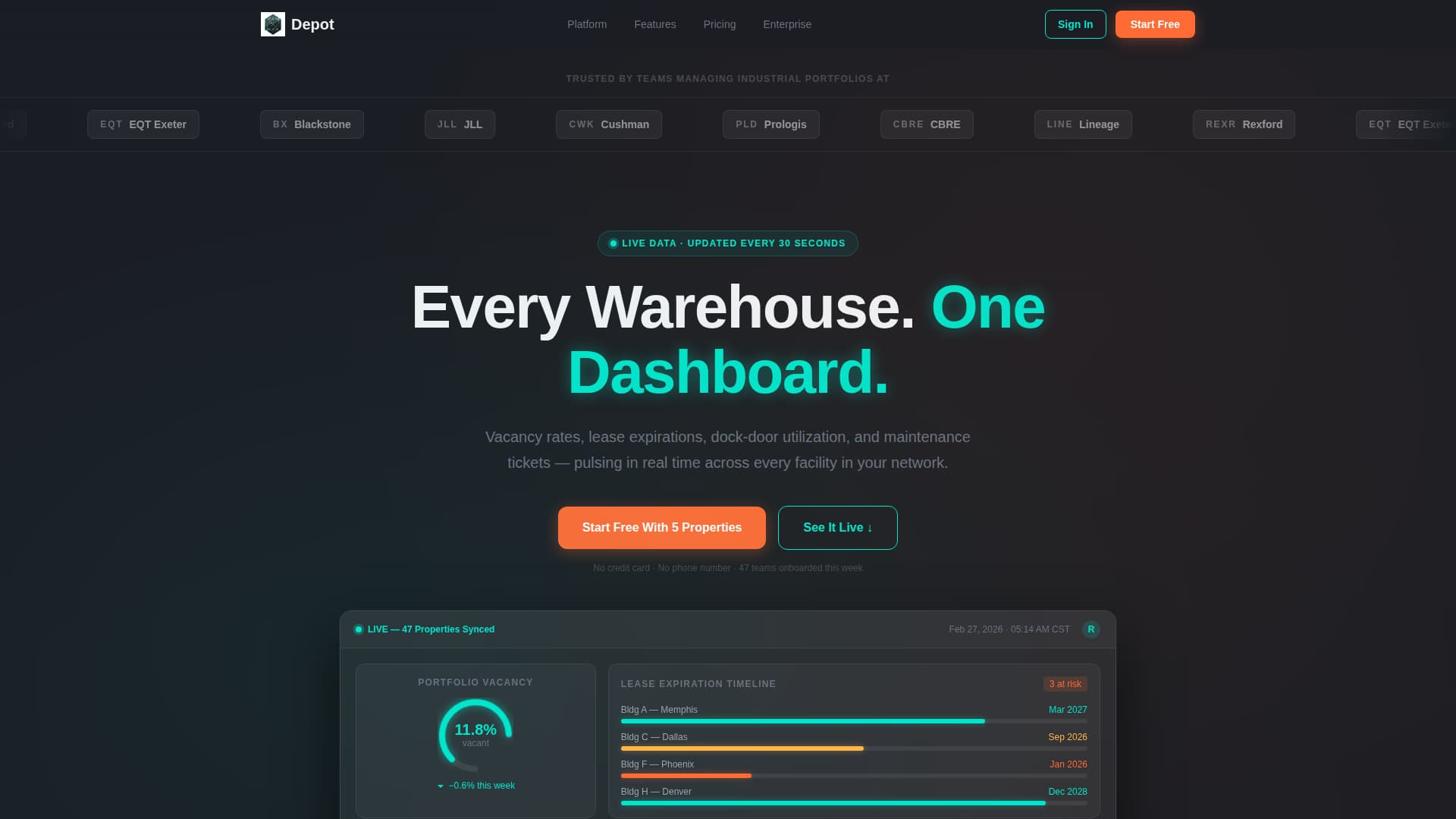 Depot - Powerful Warehouse Landing Page Template