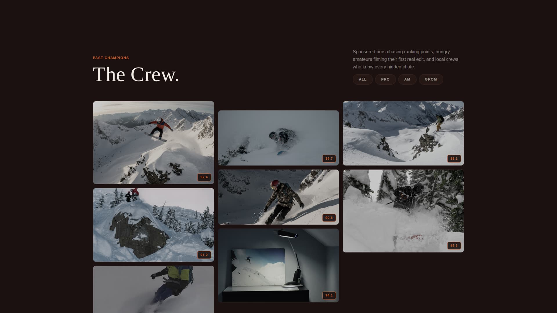 Shred - Electrifying Snowboarding Landing Page Template